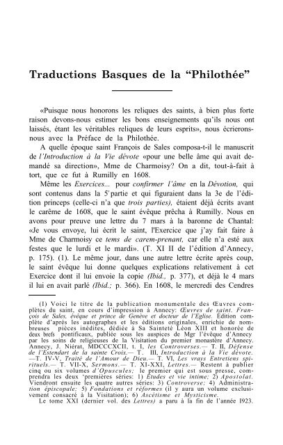 Traductions basques de la "Philothée"