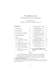 The teubner package Extensions for Greek philology - FTP