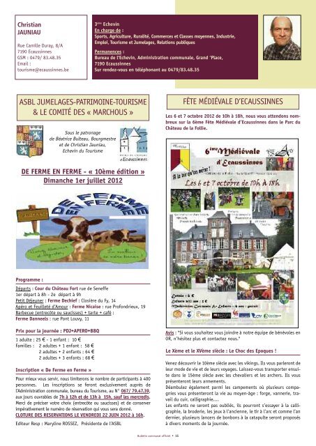 Bulletin communal n° 24 de Juin 2012 - Ecaussinnes