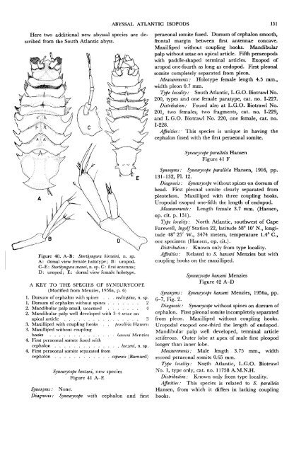 The Isopods of Abyssal Depths in the Atlantic Ocean