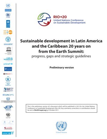 Sustainable development in Latin America and the ... - Cepal