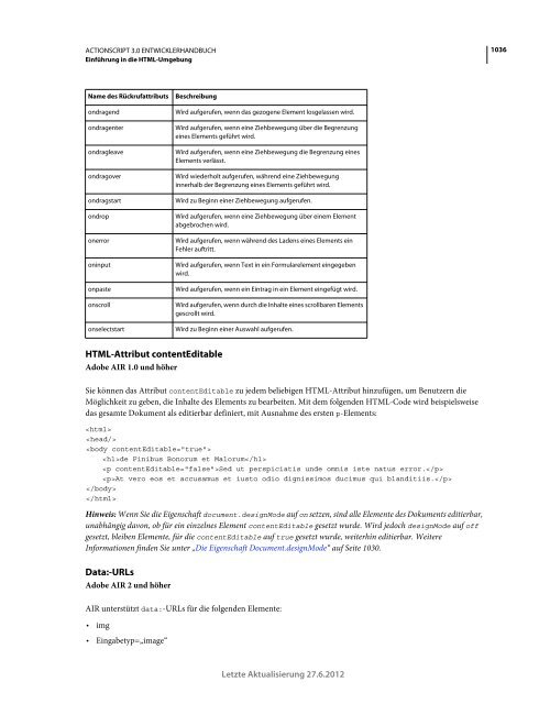 Actionscript 3 Entwicklerhandbuch