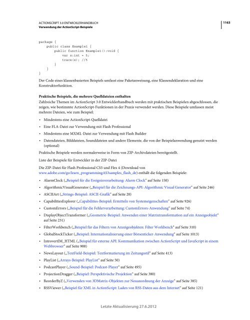 Actionscript 3 Entwicklerhandbuch