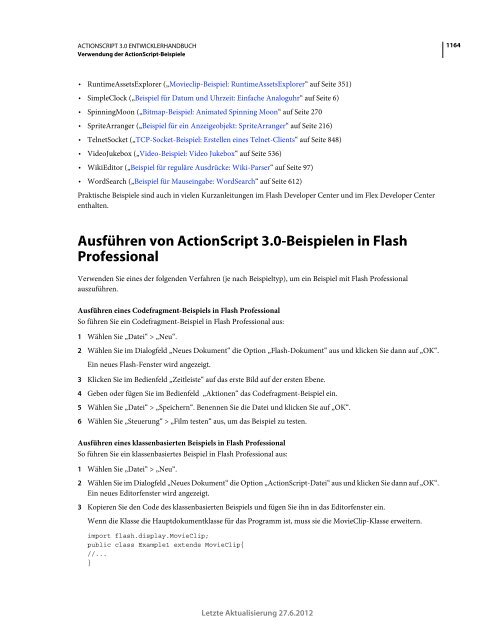 Actionscript 3 Entwicklerhandbuch