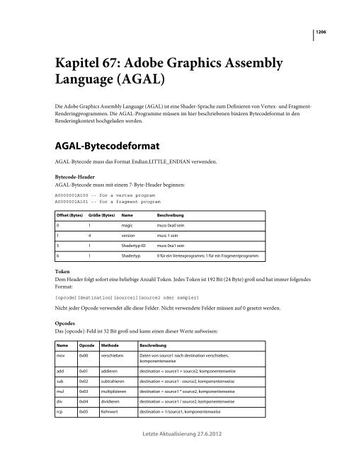 Actionscript 3 Entwicklerhandbuch