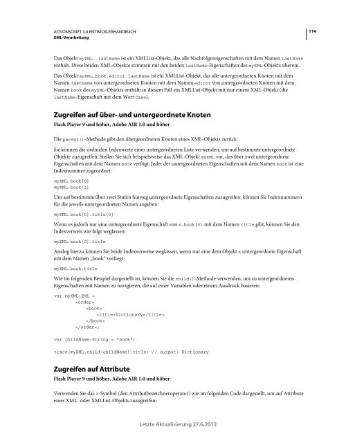 Actionscript 3 Entwicklerhandbuch