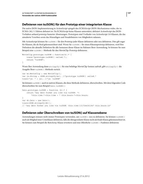 Actionscript 3 Entwicklerhandbuch