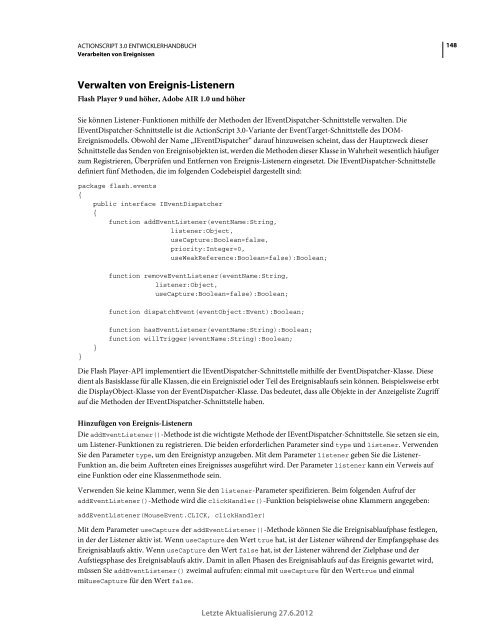 Actionscript 3 Entwicklerhandbuch