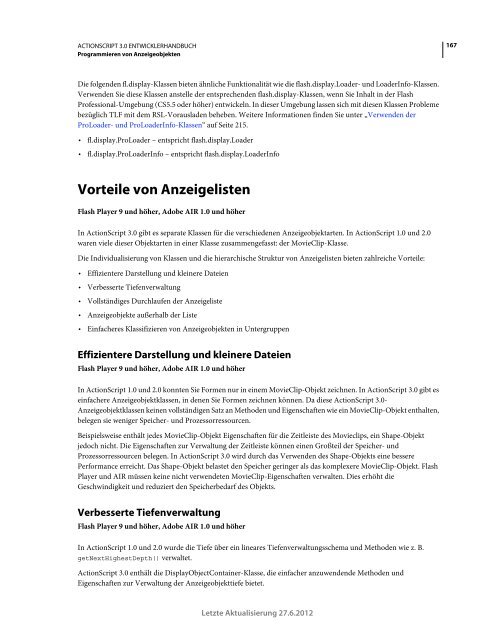 Actionscript 3 Entwicklerhandbuch