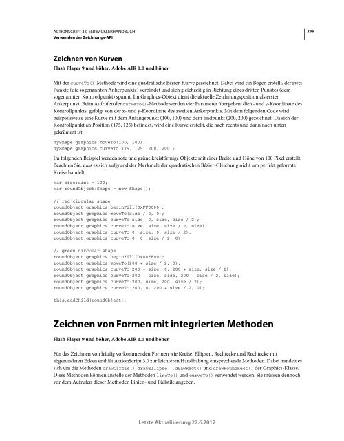 Actionscript 3 Entwicklerhandbuch