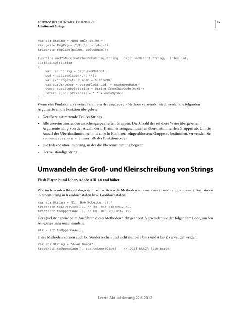 Actionscript 3 Entwicklerhandbuch