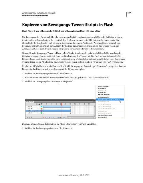 Actionscript 3 Entwicklerhandbuch