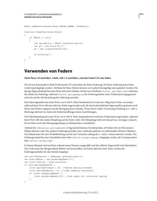 Actionscript 3 Entwicklerhandbuch