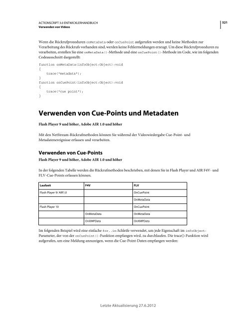 Actionscript 3 Entwicklerhandbuch