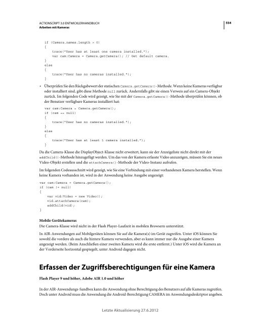 Actionscript 3 Entwicklerhandbuch