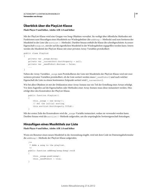 Actionscript 3 Entwicklerhandbuch