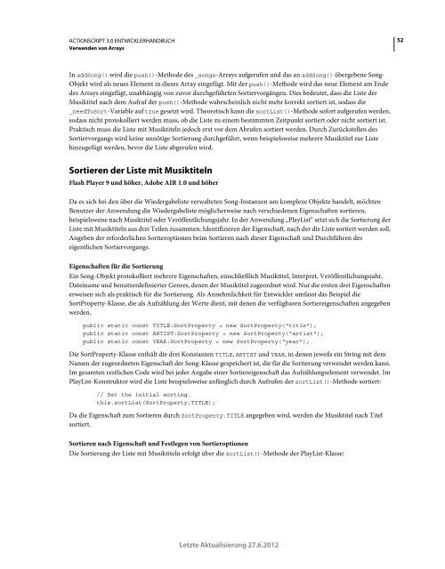 Actionscript 3 Entwicklerhandbuch