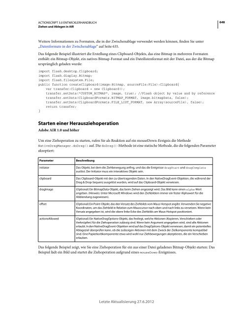 Actionscript 3 Entwicklerhandbuch