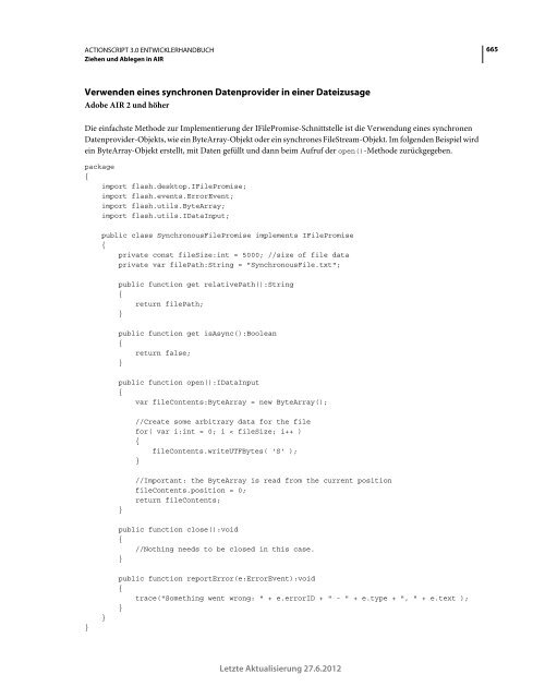 Actionscript 3 Entwicklerhandbuch