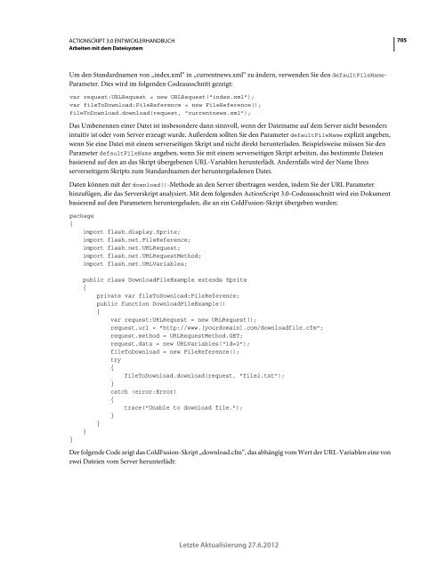 Actionscript 3 Entwicklerhandbuch