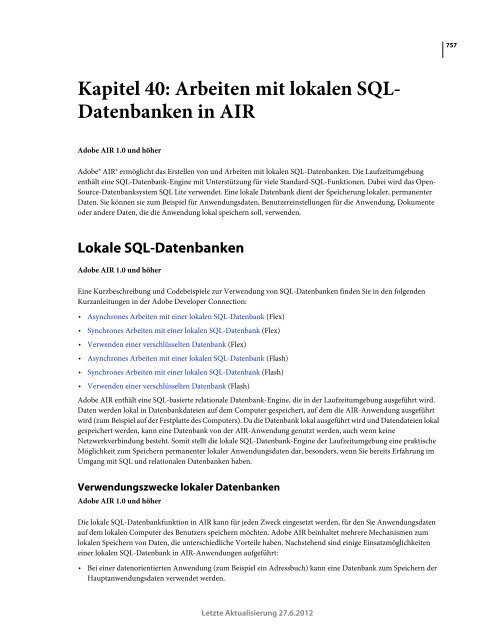 Actionscript 3 Entwicklerhandbuch