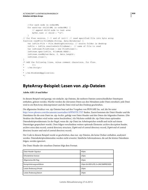 Actionscript 3 Entwicklerhandbuch