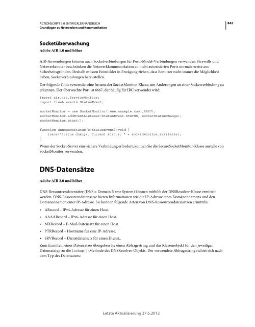 Actionscript 3 Entwicklerhandbuch