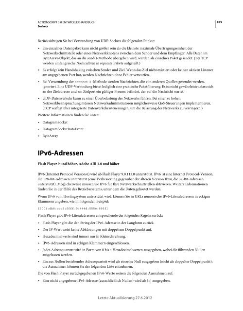 Actionscript 3 Entwicklerhandbuch