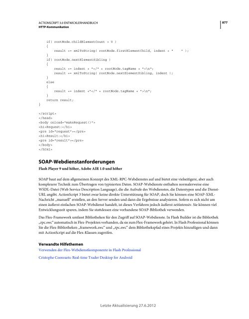 Actionscript 3 Entwicklerhandbuch