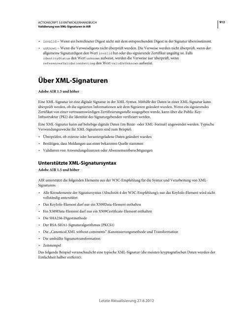 Actionscript 3 Entwicklerhandbuch