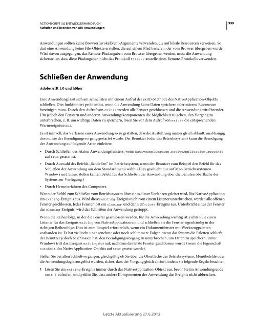 Actionscript 3 Entwicklerhandbuch