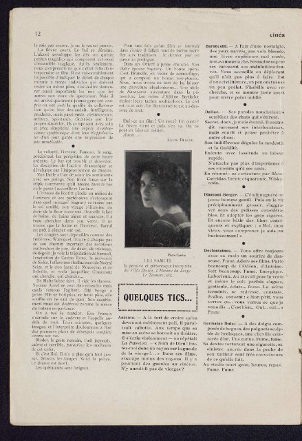 Cinéa n°20, 23/09/1921 - Ciné-ressources