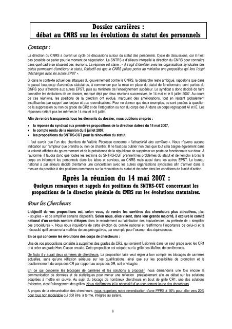 attaque contre le service public - sntrs-cgt - CNRS