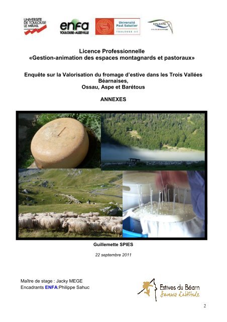 Gestion-animation des espaces montagnards et pastoraux