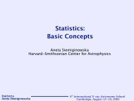 Statistics: Basic Concepts - Chandra X-Ray Observatory (CXC)