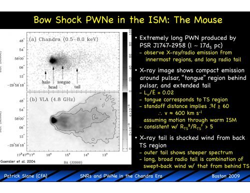 Observations of Bow-Shock Pulsar Wind Nebulae - Chandra X-Ray ...