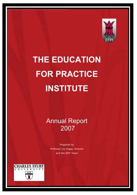 the education for practice institute - Charles Sturt University