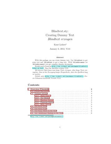 Blindtext.sty: Creating Dummy Text Blindtext erzeugen - CTAN