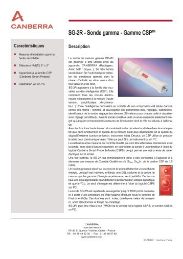 SG-2R - Sonde gamma - Gamme CSPTM