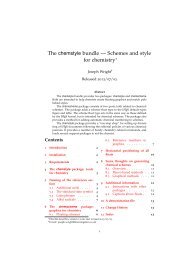 The chemstyle bundle — Schemes and style for chemistry - CTAN