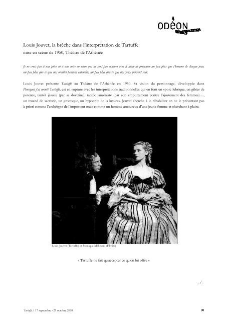 Tartuffe - Odéon Théâtre de l'Europe