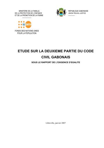 Etude sur la 2e partie du code civil gabonais - Country Page List ...