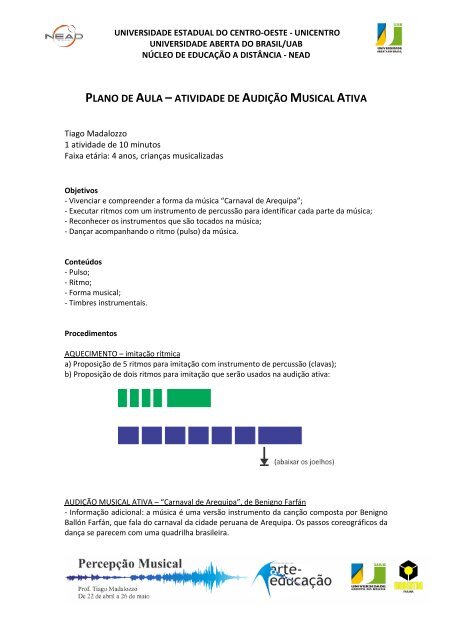 Plano de Aula Maio