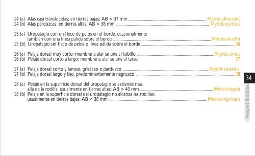 Clave de Campo para la Identificación de los ... - Year of the Bat