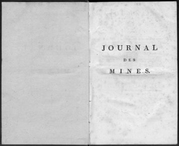journal mines. - Journal des mines et Annales des mines 1794-1881.