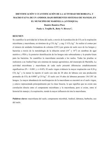 identificación y cuantificación de la actividad microbiana, y macro ...