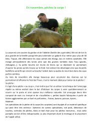 En novembre, pêchez la carpe ! - Fédération de pêche du Morbihan