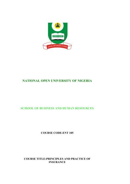 MODULE 1 - National Open University of Nigeria