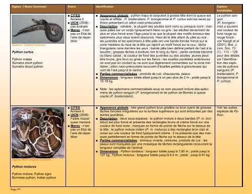 un guide d'identification détaillé des espèces CITES les plus ...