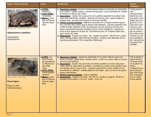 un guide d'identification détaillé des espèces CITES les plus ...